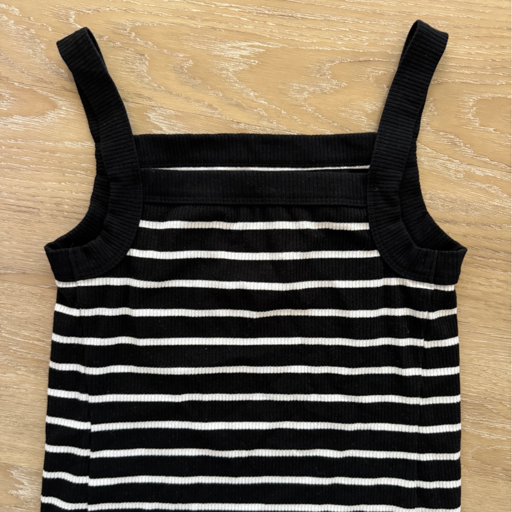 Maternity Black and White Striped Tank Top isabel
